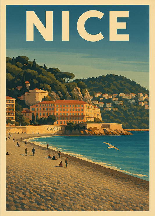 Affiche vintage Nice Promenade des Anglais