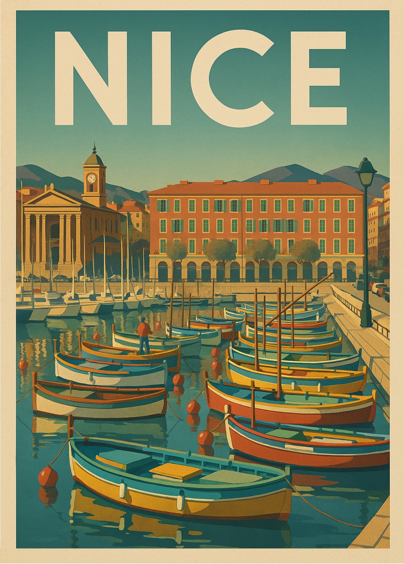 Affiche vintage Port de Nice