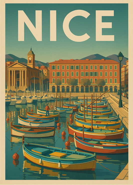 Affiche vintage Port de Nice
